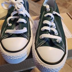 NIB Children Unisex Platform Converse, Green, Size 1