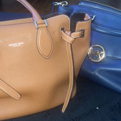 2 Michael Kors Leather Handbags “ Purses “