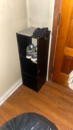 Black Wooden Shoe Rack Organizer