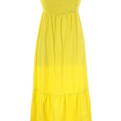 Spring 🌼 Summer Strapless Long Maxi Dress Yellow Large