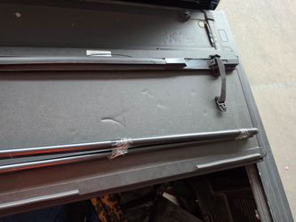 Set of Two Black Curtain Rods with Cage Finials