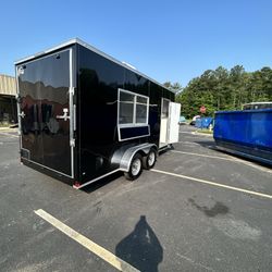 7 x 16 Fully Enclosed Concession Trailer