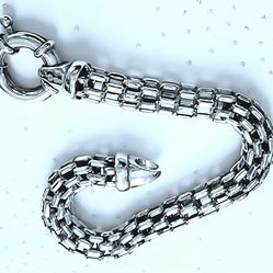 Sterling Silver Tubular Bracelet 