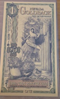 $1 Nevada Goldback