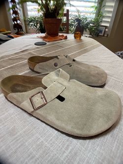 Birkenstock Boston Suede Leather Soft Footbed Mens 13 U.S. |  46 EU Regular Fit