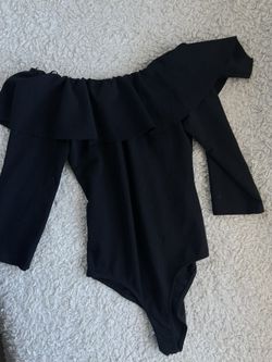Zara Black Bodysuit Blouse