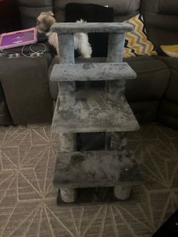 Gray Multi-Level Cat Tree Tower