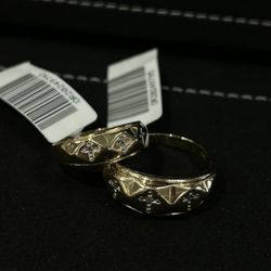 Gold Wedding Band Set 