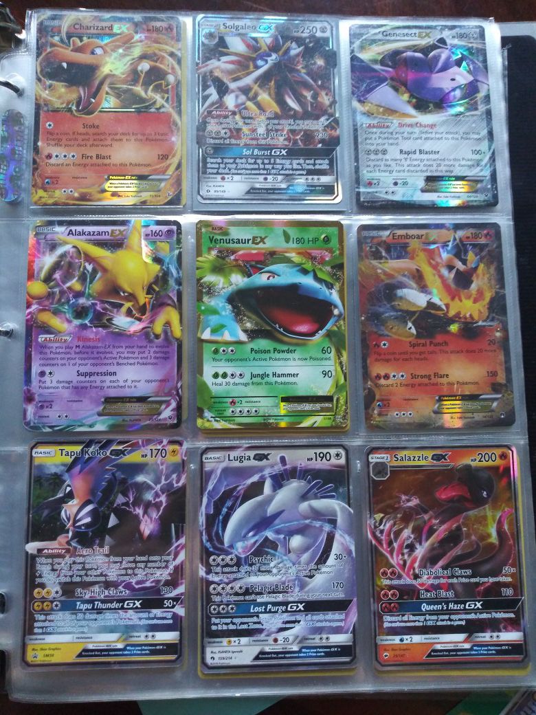 Pokemon gx and ex cards