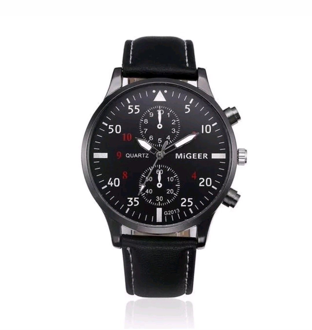 Men's Watch - Business Sport Leather Quartz Watch