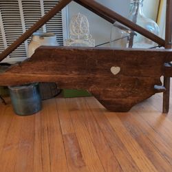 Large Wooden North Carolina State Decor 