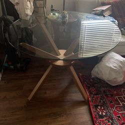 Round Glass Top Dining Table