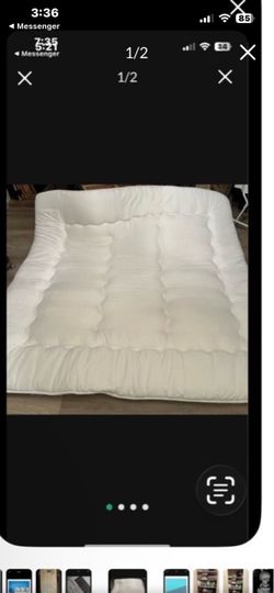 QUILTED PILLOW TOP KING 3” MATTRESS TOPPER -- NEW
