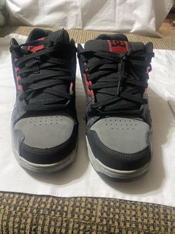DC Shoes Black Gray and Red Sneakers W11/M9.5