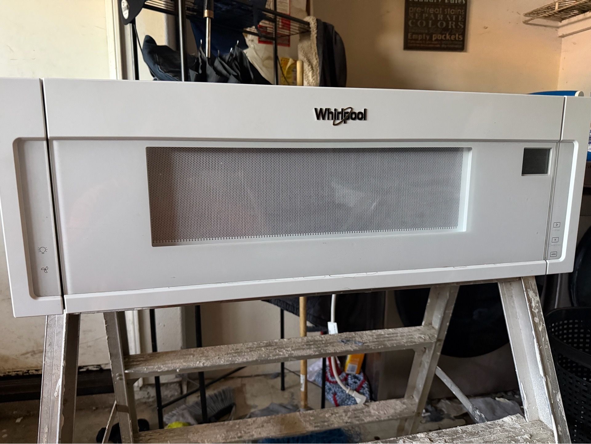 White whirlpool microwave