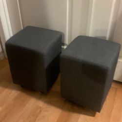 Fabric Cube Ottomans / Footstools