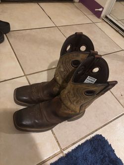 Durango Rebel Western Boots Men Size 10.5M Brown Leather Square Toe