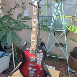 Glen Burton Wine Burst SG Style Guitar 