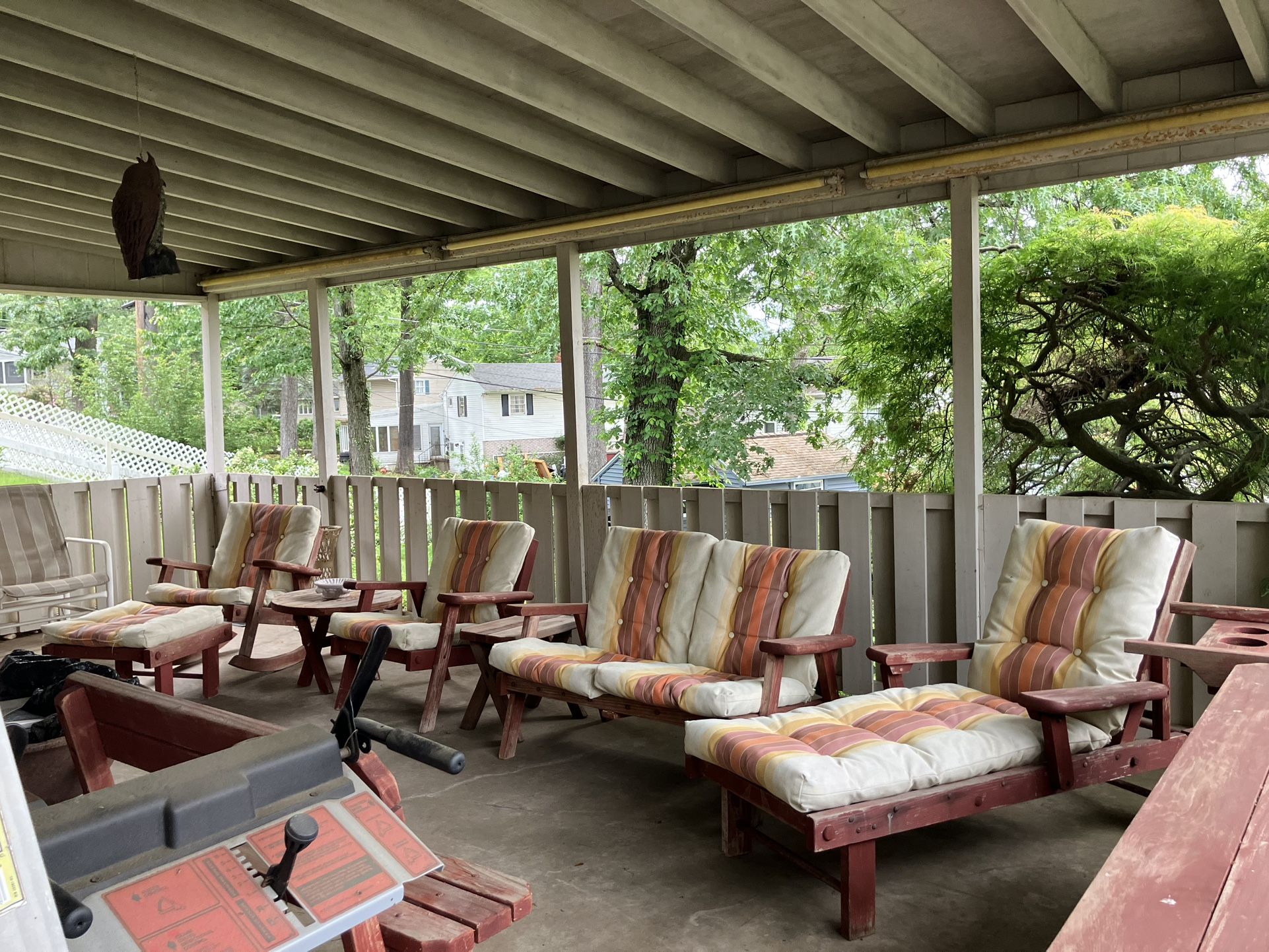 Patio Red Wood Furniture