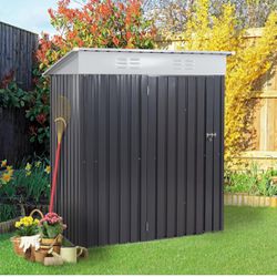 5 x 3 x 6 FT Outdoor Storage Shed Clearance with Lockable Door Metal Garden Shed Steel Anti-Corrosion Storage House Waterproof Tool Shed for Backyard 