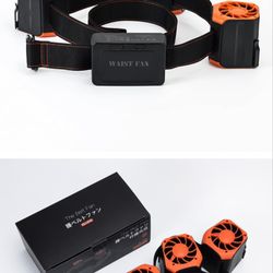 Super battery life, portable fan, waist fan; 3 times cooler, 12000mAH rechargeable battery. Suitable for construction sites, farm; outdoor work...