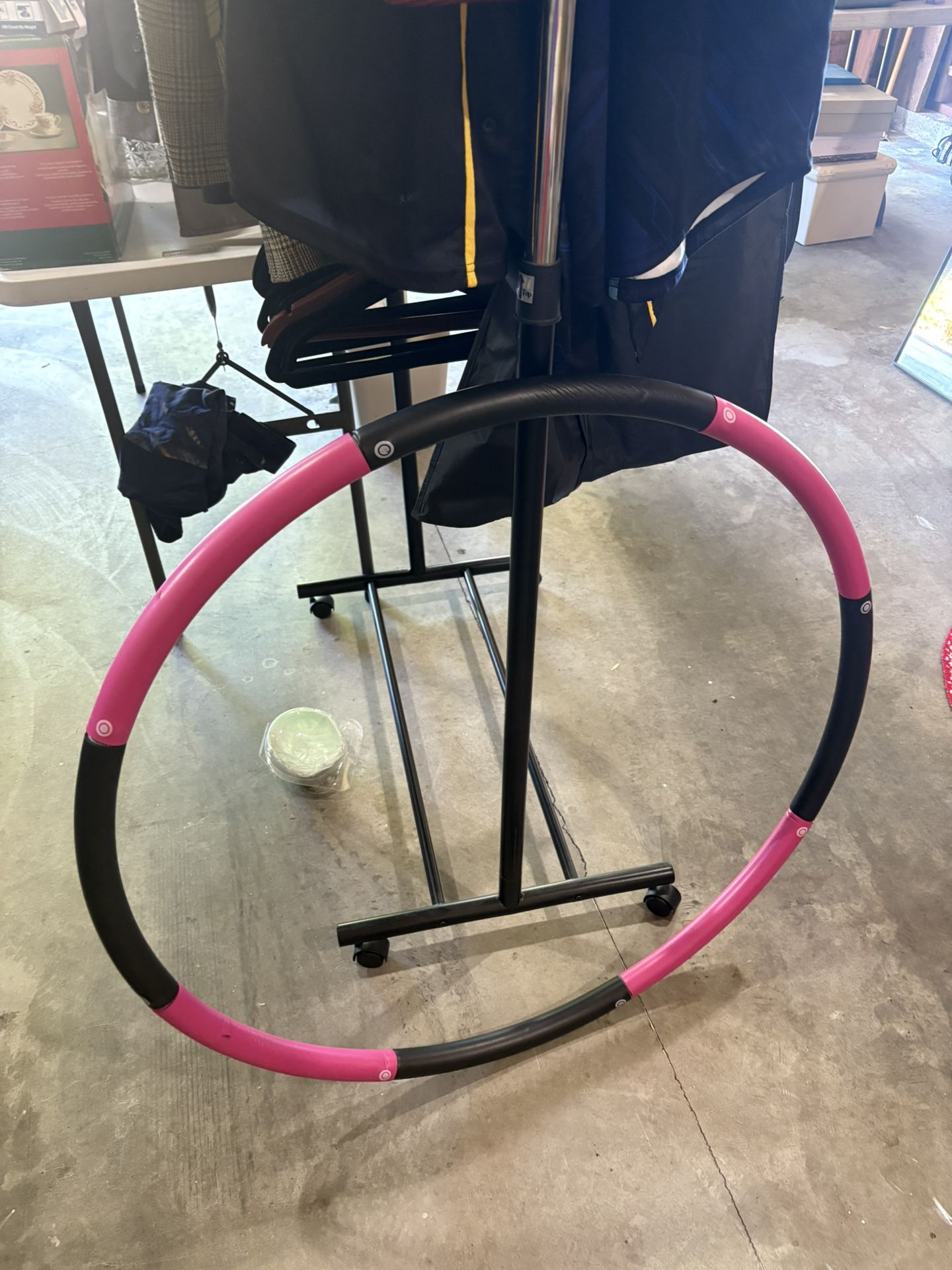 Weighted Fitness Hula Hoop – Pink & Black