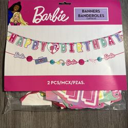 Barbie Dream Together Multicolor Paper Birthday Banner Kit - 6' & 5.75' (Pack Of 2)