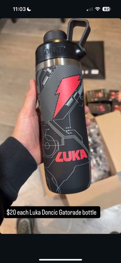 Luka Doncic 22oz Gatorade Overtime Stainless Steel Bottle With Screw Cap.
