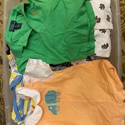 Bin Of Infants Boys Baby Clothes 