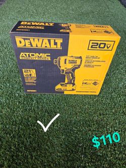 NEW DEWALT Atomic 20V 1/4" Impact Driver Kit DCF809D1