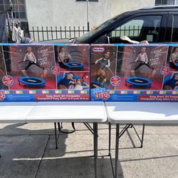 Little Tikes 25" Round Easy Store 3' Folding Trampoline - Blue/Black/Red 