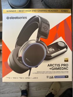 SteelSeries Arctis Pro + GameDAC Wired Gaming Headset - Certified Hi-Res Audio - Dedicated DAC and Amp - for PS5/PS4 and PC - Black
