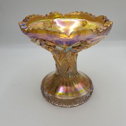Vintage Amber Glass Vase