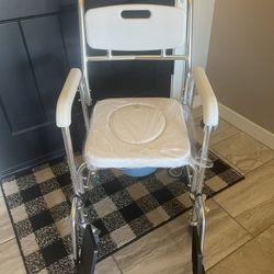 Shower chair, commode, transport chair