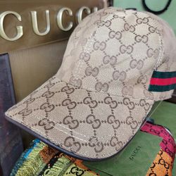 Gucci Hat GG web beige Original Baseball Cap