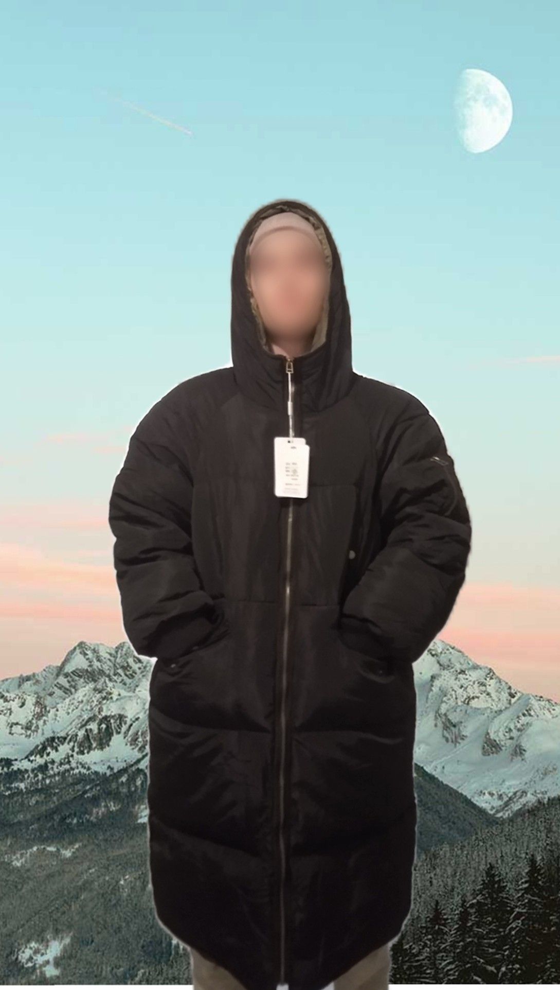 Winter Fashioned Puff Long Women's Jacket With Hood.