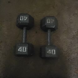 Two 40 Pound Dumbbells