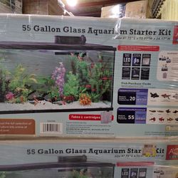 Brand New 55gal Glass Aquarium Starter Kit