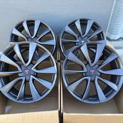 20” INCH TESLA OEM STILLETO STYLE TESLA MODEL 3 MODEL Y PERFORMANCE WHEELS/RIMS 