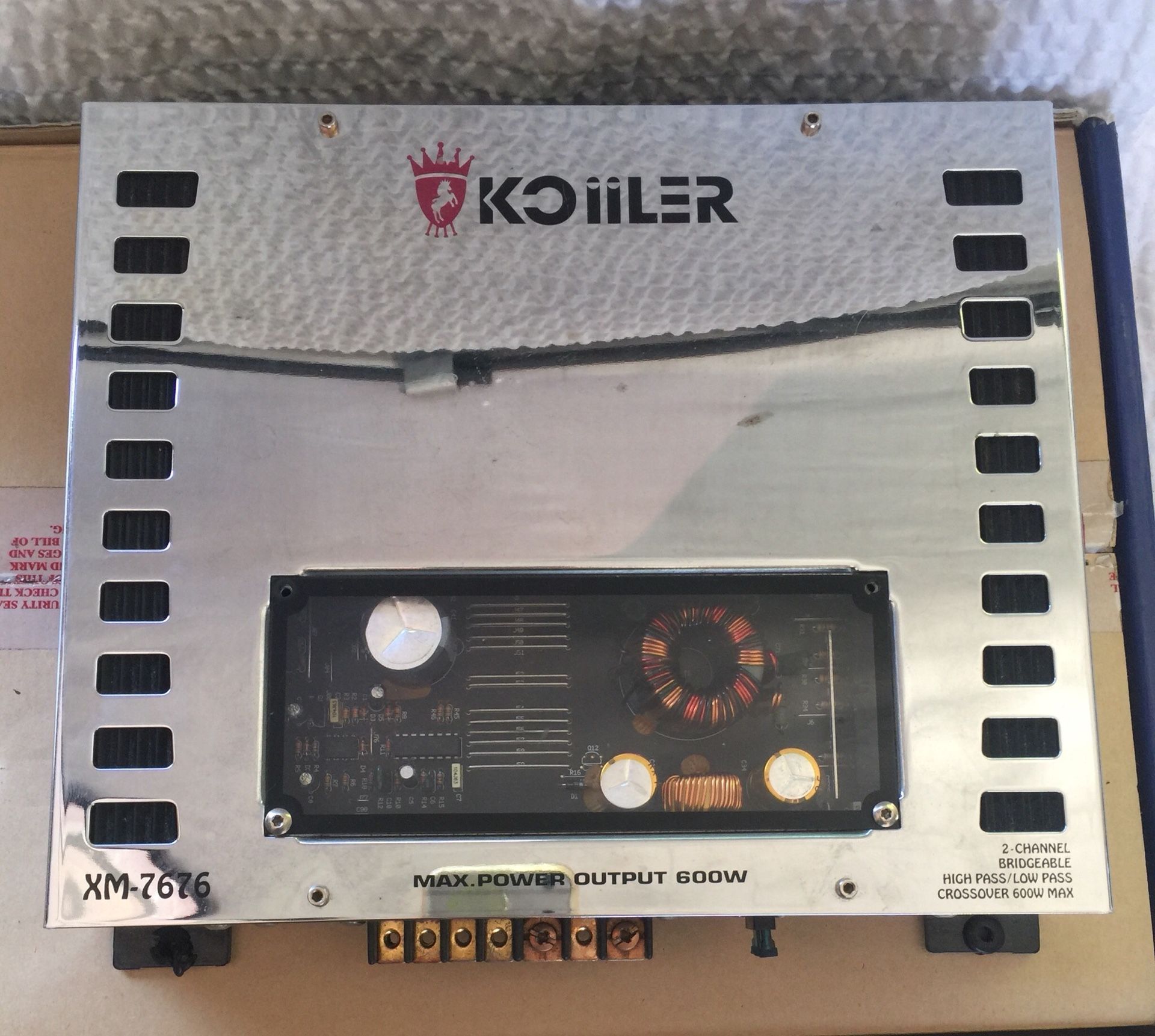 Koiiler XM-7676 620W 2 Channel MOSFET Car Amplifier Amp Audio