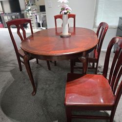 Dining table and chairs