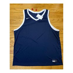 Nike Basketball jersey Navy Blue & white Men’s sz 4XL NEW! Big & Tall