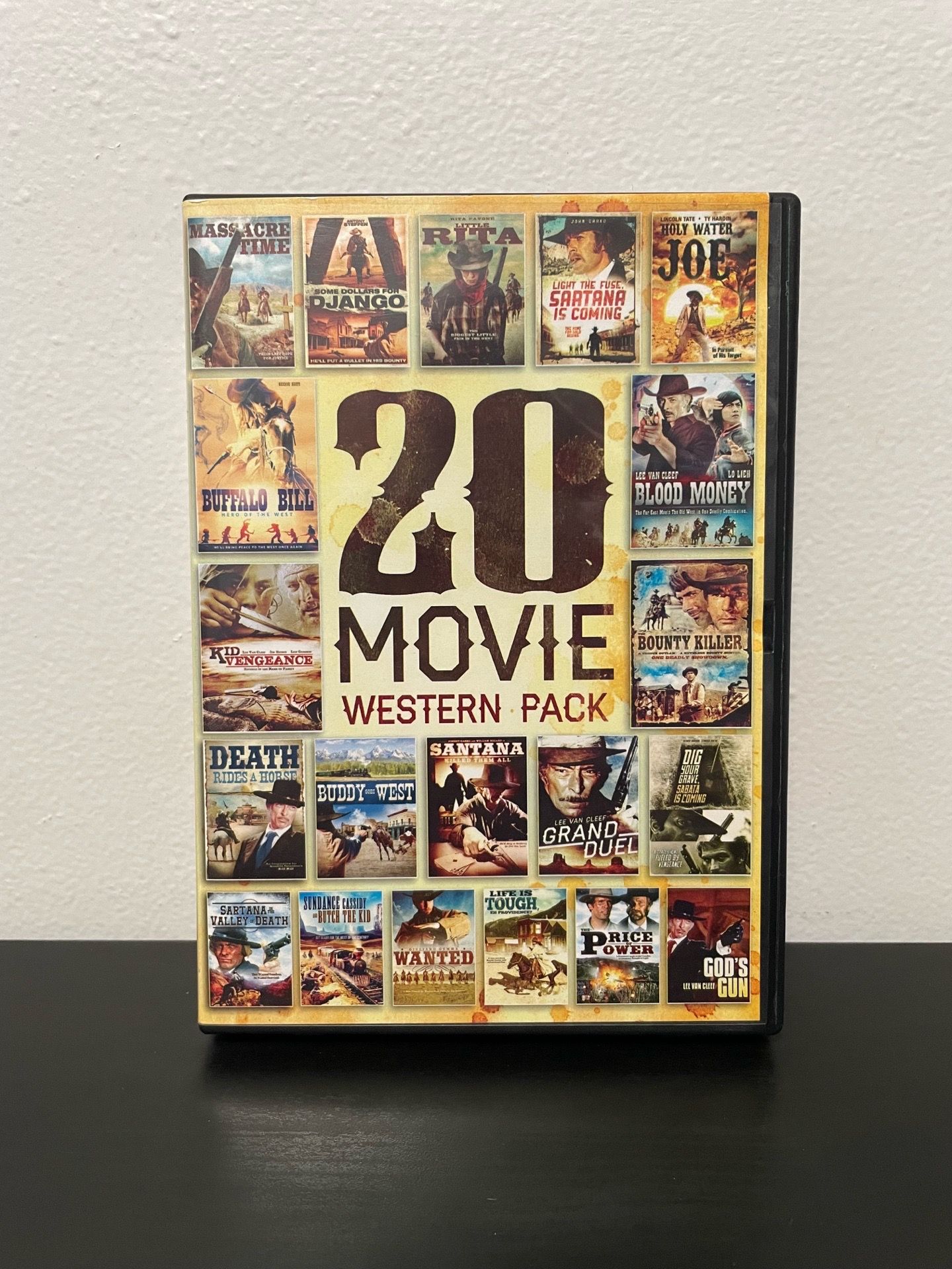 20 Movie Western Pack DVD 5-Disc Set Echo Bridge Spaghetti Vintage Cowboy