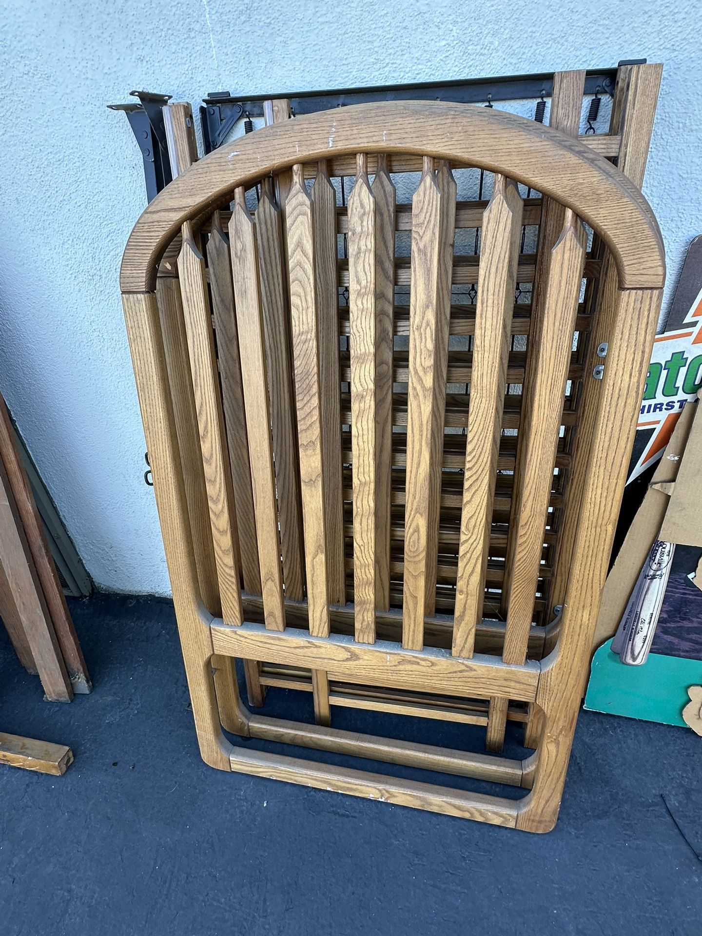 Antique Wood Baby Crib