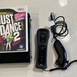 Nintendo Wii Console with 2 Controllers + Just Dance Game
