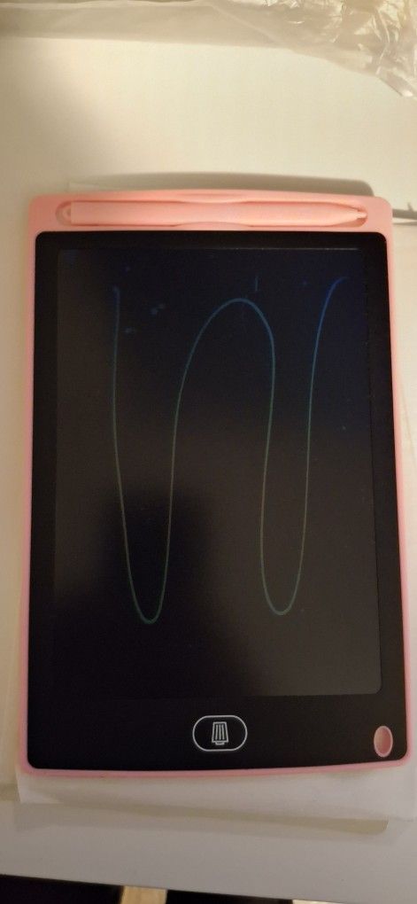 8 Inch Kids Writing Tablet. Pink. On /off Switch. 