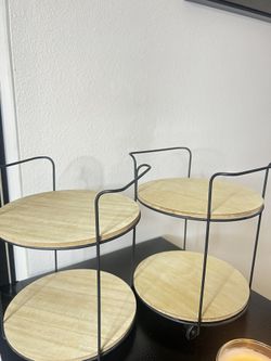 2 bar carts Tiered Tray decor