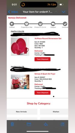 For sale never open BOTH IN BOXBRANDDD NEEWW NEED GONEEE❗️AIR FRYER & 16 count red plates and bowls