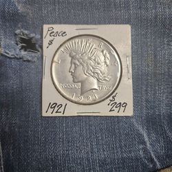1921 Peace Dollar Silver