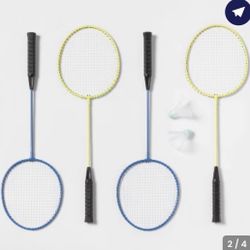 Badminton Set - Sun Squad™: 4 Racquets, Storage Bag, Lawn Sports for Adults